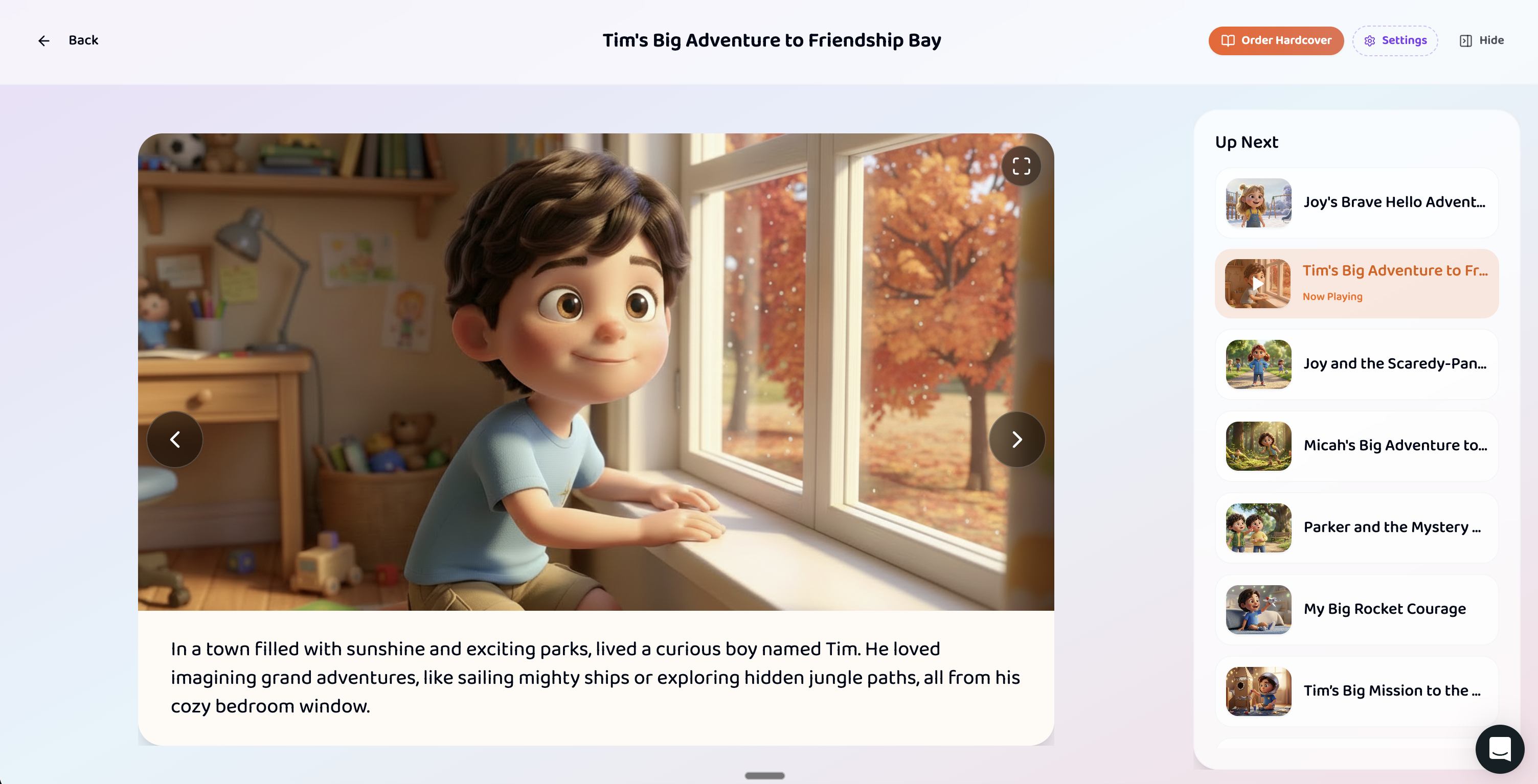 Nookly Nookshelf: illustrated story viewer with personalized library
